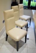 8 x High Back Dining Chairs Upholstered in Faux Crocodile Material - CL546 - Location: Hale,