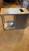1 x Stainless Steel Commercial Kitchen Prep Unit With Waste Hole - Dimensions: 90L x 46D x 74H cm -