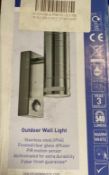 1 x Searchlight LED Outdoor Wall Light in stainless steel - Ref: 1318-2-LED - New Boxed - RRP: £100