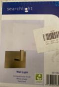 1 x Searchlight Wall Light in Antique Brass - Ref: 5519AB - New and Boxed - RRP: £60.00