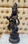 1 x Brass Krishna Statue - Dimensions: 65x23cm - Ref: Lot 13 - CL548 - Location: Leicester LE4All
