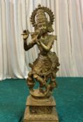 1 x Brass Krishna Statue - Dimensions: 67x23cm - Ref: Lot 98 - CL548 - Location: Near Market