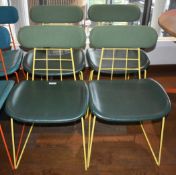 4 x Contemporary Dining Chairs in Green and Yellow - Ref: RB139 - CL558 - Location: Altrincham
