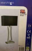 1 x Searchlight Table Lamp in satin silver - Ref: 4081SS-1 - New and Boxed - RRP: £90.00