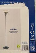1 x Searchlight Linea Floor Lamp in black chrome - Ref: 5223BC - New and Boxed - RRP: £100.00