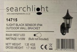 2 x Searchlight Bel Aire Uplit Black Light with sensor - Ref: 14715 - New and Boxed - RRP: £65(each)
