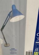 1 x Searchlight Hobby Floor Lamp in matt white- Ref: 7073WH - New and Boxed - RRP: £180