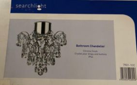 1 x Searchlight Bathroom Chandelier in chrome - Ref: 7901-1CC - New and Boxed - RRP: £200.00