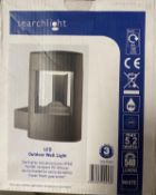 1 x Searchlight LED Outdoor wall light in dark grey- Ref: 2005GY - New and Boxed - RRP: £75.00