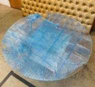 1 x Large Round Transparent Acrylic Table Top Cake Table - Dimensions: 122x12cm - Ref: Lot 2 - CL548