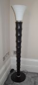 1 x Giorgetti Palmus Solid Wood Floor Lamp - Designed by Leon Krier - Contemporary Lamp With Vetri