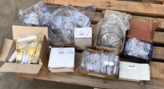Assorted Job Lot of Bathroom Accessories - Includes Corner Shelves, Toilet Roll Holders, Tumblers,