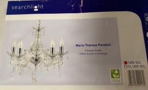 1 x Searchlight Marie Therese Pendant - Ref: 1455-5Cl - New and Boxed - RRP: £100.00