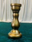 1 x Gold Glass Candlestand - Dimensions: 22x10cm - Ref: Lot 33 - CL548 - Location: Leicester LE4All