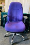 3 x Purple Office Chair With Arms - Ref: Lot 7 - CL548 - Location: Leicester LE4All items are pre-