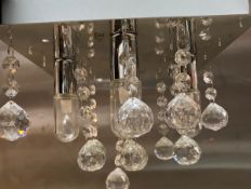 1 x Forum Orlando 23cm Square Flush Ceiling Fitting - Ex Display - Location: Altrincham WA14 -