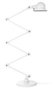 1 x Jean Louis Domecq Inspired Industrial-style Floor Lamp In White - New Boxed Stock - CL508 - Ref: