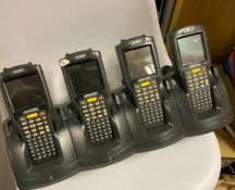 4 x Symbol MC3090 Mobile Handheld Computer & Quad Charging Cradle - Used Condition -