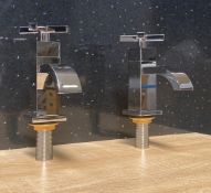 1 x Pair of Synergy Basin Taps - Code: D02 - New Boxed Stock - Location: Altrincham WA14