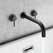 1 x Synergy Wall Mounted Basin Mixer in Matt Black - Code: G14EBP - New Stock - Location: Altrincham