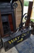 1 x Old Tube Station Sign - Dimensions: To Follow - Ref: JB278 (F) - Pre-Owned - NO VAT ON THE HAMME