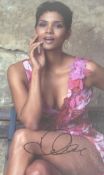 1 x Signed Autograph Picture - HALLE BERRY - With COA - Size 12 x 8 Inch - CL590 - Location: