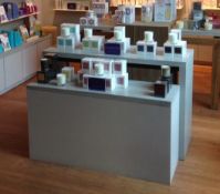Pair of Contemporary Shop Display Concrete Stone Benches With Polished Tops - Size H45 x W120 x