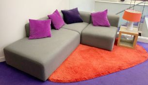 1 x Hay Mags Three Piece Modular Corner Sofa in Grey - Approx RRP £2,300 - Dimensions H63/39 x