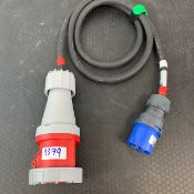1 X 32Amp Single Phase To 63Amp 3 Phase Adapter 1M - Ref: 1379 - CL581 - Location: Altrincham Wa14