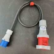 1 X 32Amp Single Phase To 63Amp 3 Phase Adapter 1M - Ref: 1384 - CL581 - Location: Altrincham Wa14