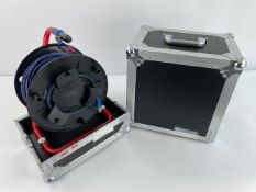 1 x Adam Hall Reel With Belden Cable 70M SDI Reel & Flyht Pro Case - Ref: 57 - CL581 - Location: