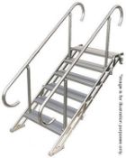 1 x Alustage SPS03/4 v1 Telescopic Step and Two Safety Hand Rails - Ref: 1408 - CL581