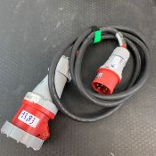 1 X 32Amp 3 Phase To 63Amp 3 Phase Adapter 2M - Ref: 1383 - CL581 - Location: Altrincham Wa14