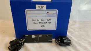 1 x AV:link HDMI Over CAT6 sender and receiver kit 720p with PSU in plastic case - Ref: 1158 - CL581