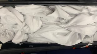 3 x White Fabric Drape 10m x 5m In Hardshell Case - Ref: 877 - CL581 - Location: Altrincham WA14