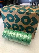 48 x Rolls Of Green PVC Tape - New & Boxed - Ref: 215 - CL581 - Location: Altrincham WA14