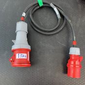 1 X 32Amp 3 Phase To 63Amp 3 Phase Adapter 1M - Ref: 1374 - CL581 - Location: Altrincham WA14Items