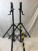 1 x Pair of Pulse wind up speaker stands with an adapter for smaller flange - Ref: 1186 - CL581 -