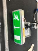 2 x Emergency Running Man Lights With Trigger Clamps And 16a Plugs - Ref: 743 - CL581 - Location: