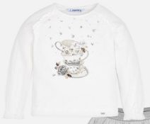 1 x MAYORAL T-Shirt L/Sleeve - New With Tags - Size: 3 - Ref: 4980 - CL580 - NO VAT ON THE HAMMER -