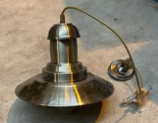 1 x Searchlight Fisherman Pendant in Antique Brass - Ex Display - Location: Altrincham WA14 -