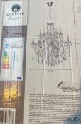 1 x Lumineo Home Chandelier in Crystal Glass and Chrome - Ex Display - location: Altricham WA14