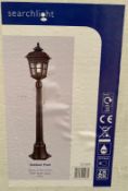 1 x Pompeii 1 Light Outdoor Post in Brown - Ref: 1575BR - New Stock - Location: Altrincham WA14 -