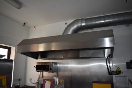 1 x Commercial Kitchen Extractor Canopy - Filters Not Included - Size 240 x 107 cms - CL586 -