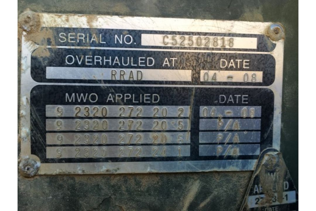 AM General M925 5-Ton 6x6 VIN: C52502818 Odometer States: 3533 Color: Green - Image 7 of 9