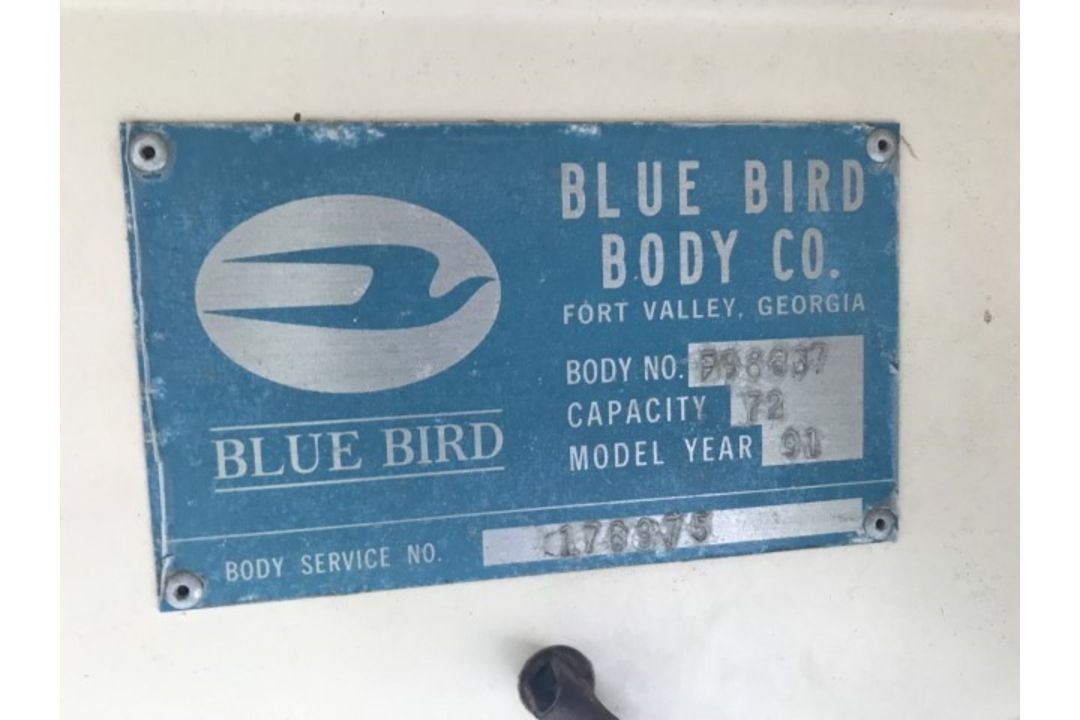 1991 BLUEBIRD SCHOOL BUS VIN: 1BAAGCSA6MF045609 Odometer States: 68171 Colo - Image 9 of 9