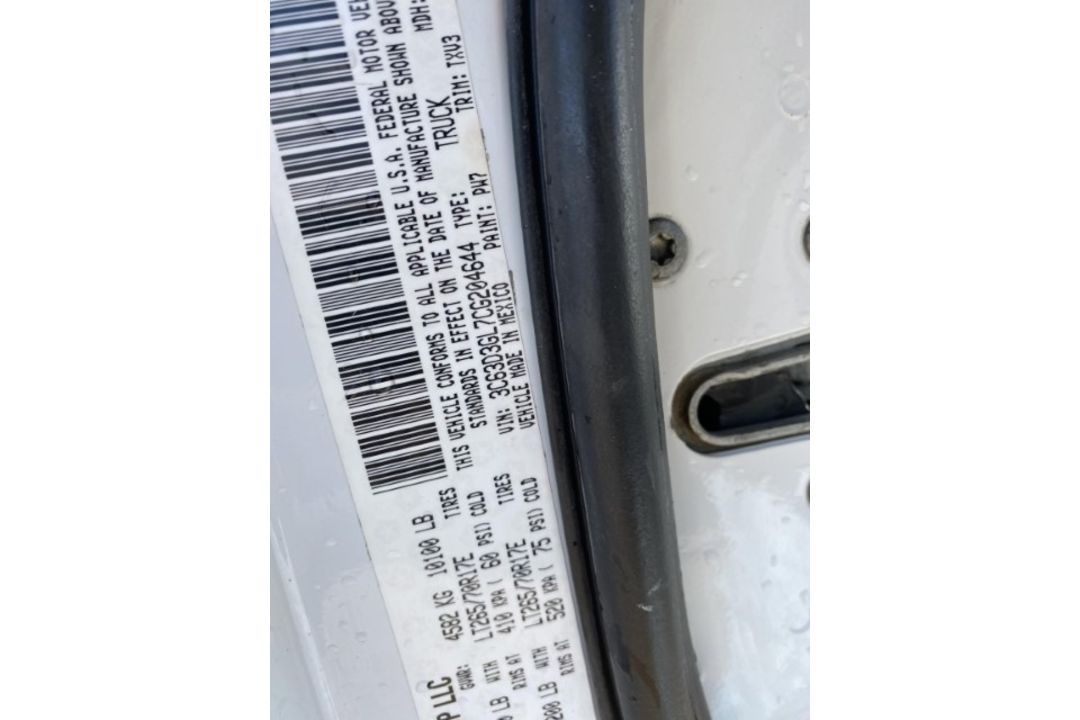 2012 Dodge RAM3500 VIN: 3C63D3GL7CG204644 Odometer States: 149130 Color: Wh - Image 6 of 6
