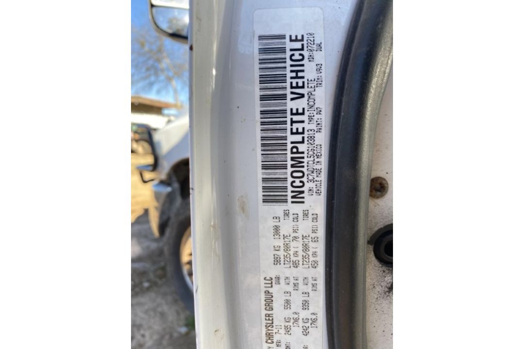 2012 Dodge RAM3500 Flatbed VIN: 3C7WDTCL5CG103813 Odometer States: TMU Colo - Image 4 of 4