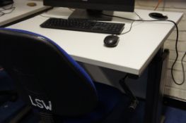 2 x computer desks each with gas lift chair (computers NOT included)