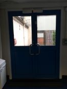 Double part glazed external door
